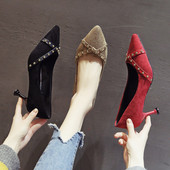 Női elegáns magassarkú cipő három színben