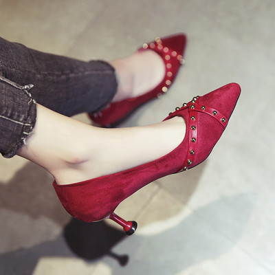 Női elegáns magassarkú cipő három színben