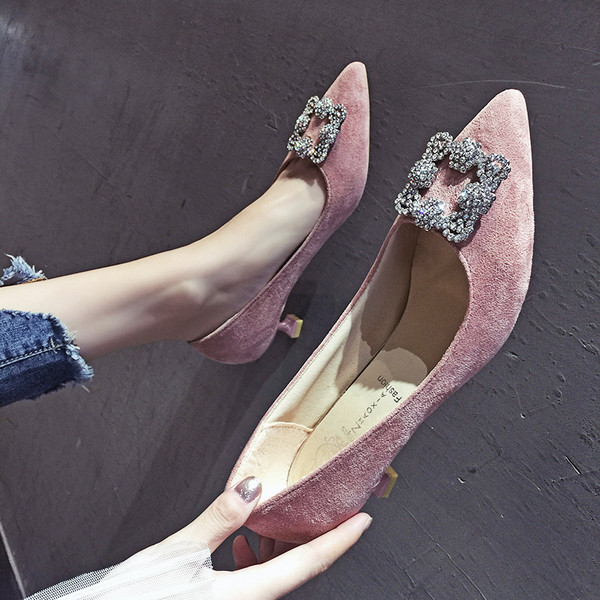 Pantofi actuali dama cu toc inalt si catarama