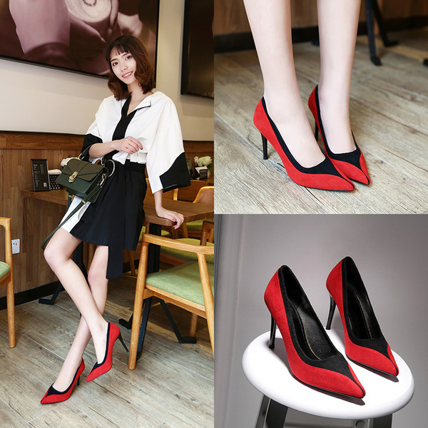 Κομψά γυναικεία παπούτσια σε οικολογικό σουέτ σε δύο χρώματα