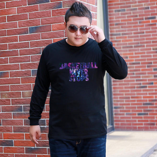 Férfi sportblúz, hosszú ujjal és felirattal