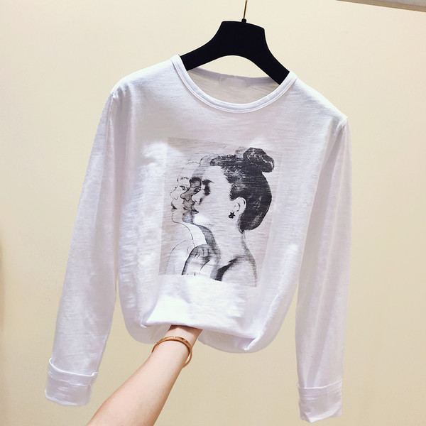 Bluza casual dama cu aplicatie alba