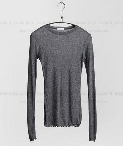 Γυναικείες μπλούζες καθημερινά με ντεκολτέ σε σχήμα O - τρία χρώματα