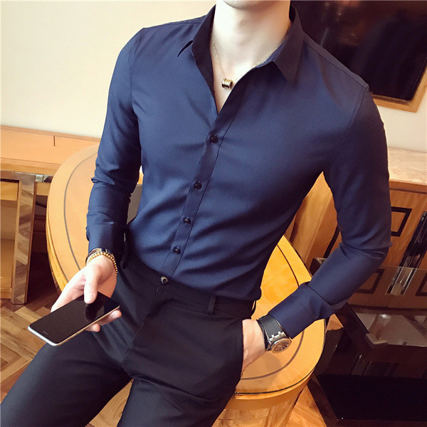 Elegáns férfi hosszú ujjú ing több színben