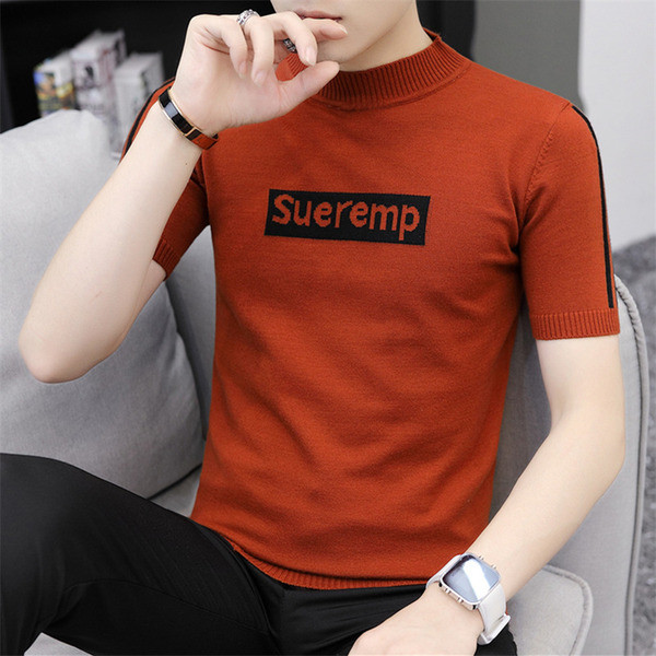 Férfi blúz rövid ujjal, több színben felirattal