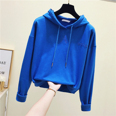 Sport-alkalmi női blúz kapucnival két színben