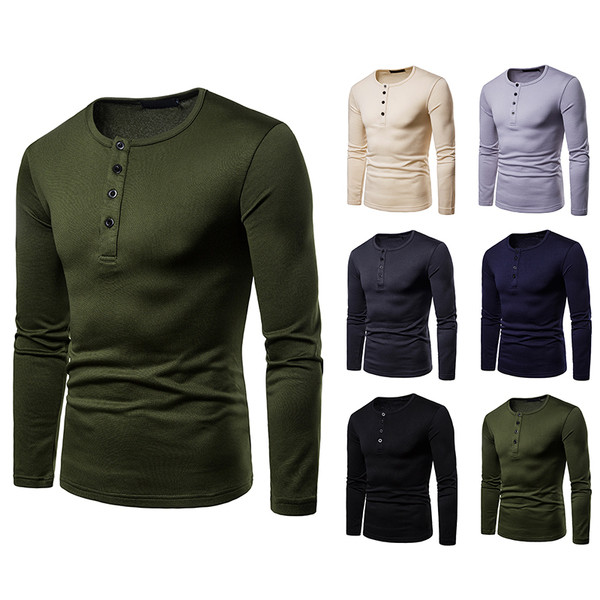 Egyszerű férfi blúz több színben, gombbal