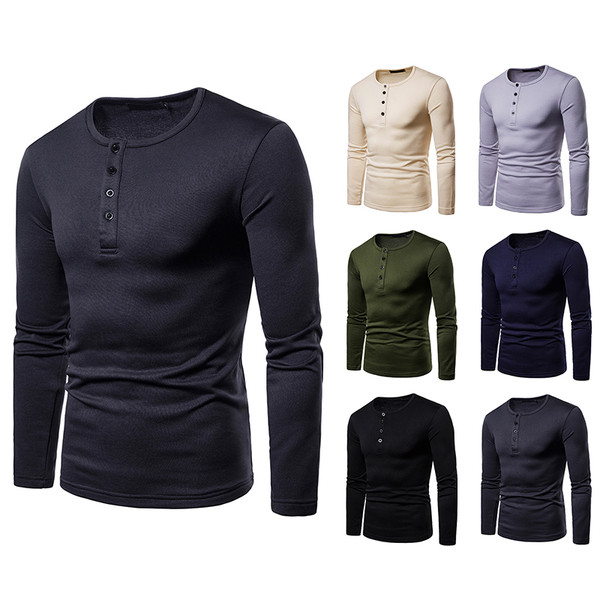 Egyszerű férfi blúz több színben, gombbal
