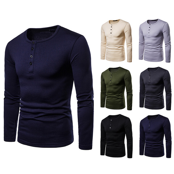 Egyszerű férfi blúz több színben, gombbal