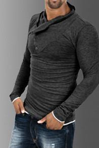 Férfi alkalmi blúz három színben, gombokkal