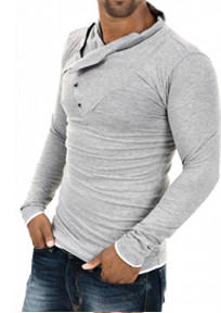 Férfi alkalmi blúz három színben, gombokkal