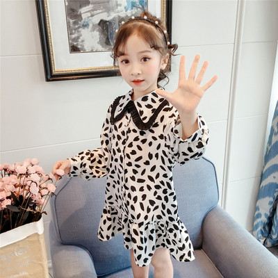 Κομψό παιδικό φόρεμα σε λεοπάρδαλο τύπωμα