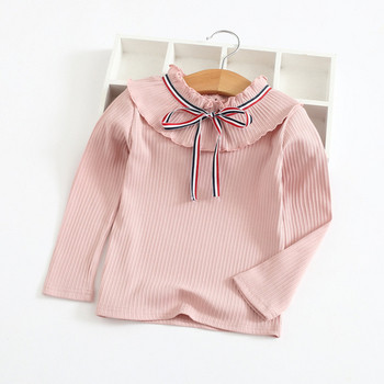 Απαλή παιδική μπλούζα σε τρία χρώματα με κορδέλα