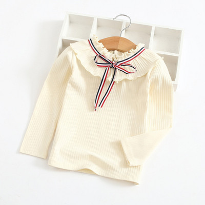 Απαλή παιδική μπλούζα σε τρία χρώματα με κορδέλα