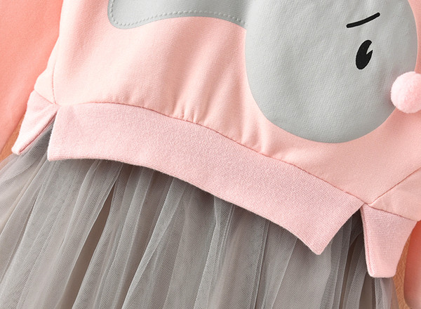 Gyerekruha lányoknak 3D elemmel, négy színben