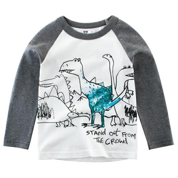 Детска блуза за момчета с дълъг ръкав и апликация 