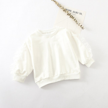 Μοντέρνα παιδική μπλούζα με δαντέλα σε τρία χρώματα