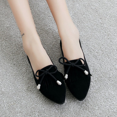 Pantofi de dama actuali cu franjuri in doua culori