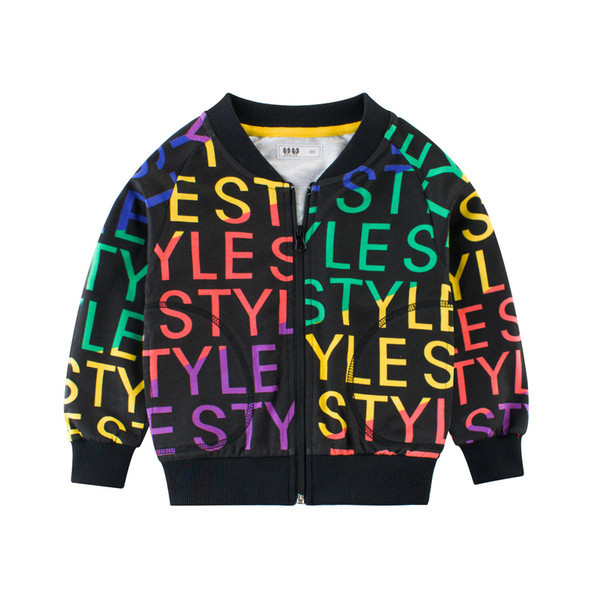 Μοντέρνα παιδική φούτερ για αγόρια με πολύχρωμη επιγραφή