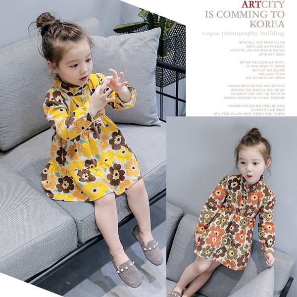 Gyermek modern ruha szabású modell hosszú ujjal, két színben