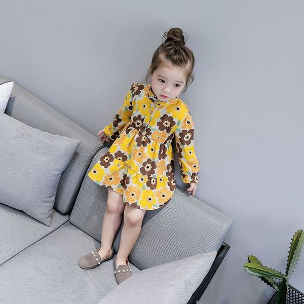 Gyermek modern ruha szabású modell hosszú ujjal, két színben