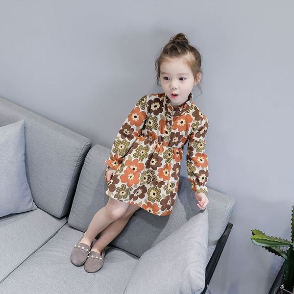 Gyermek modern ruha szabású modell hosszú ujjal, két színben