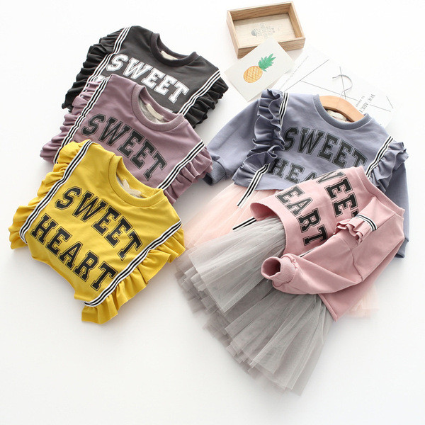 Lezser gyerekruha tülllel, több színben felirattal