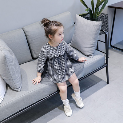 Modern tüll kockás gyerekruha két színben