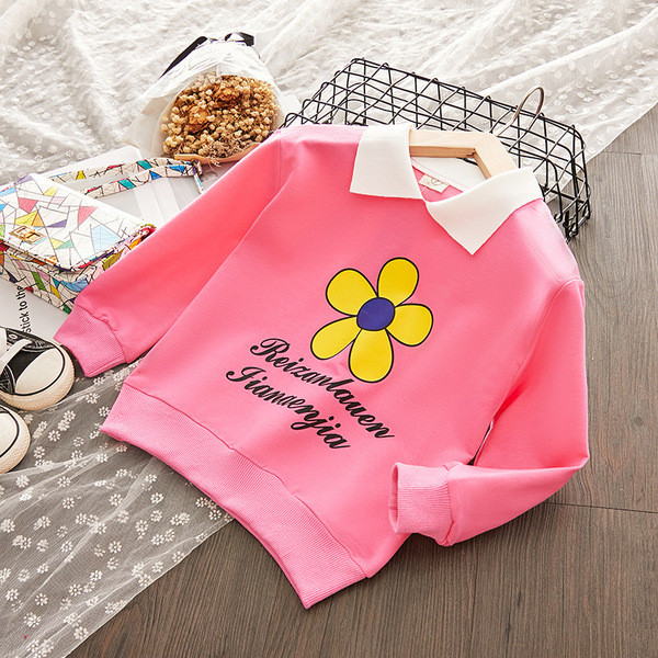 Gyermek blúzok három színben fehér gallérral és mintával