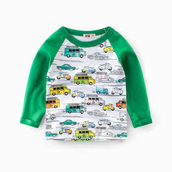 Цветна детска блуза с апликация за момчета 