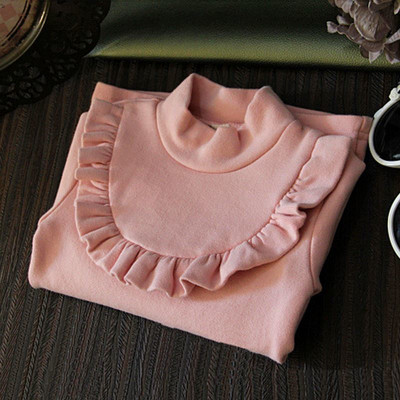 Modern gyerekblúz lányoknak O-nyakkal, három színben