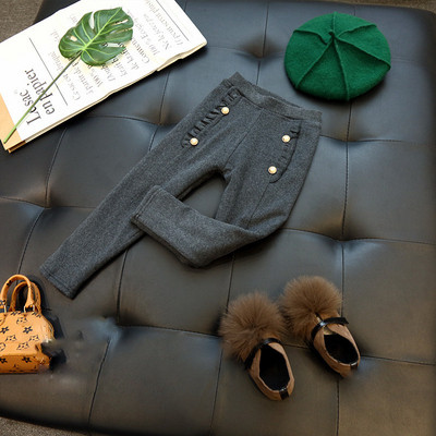 Napi gyermek leggings lányoknak magas derékkal, fekete és szürke színben