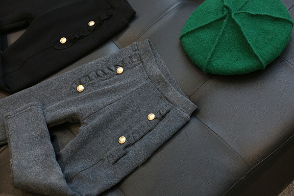 Napi gyermek leggings lányoknak magas derékkal, fekete és szürke színben