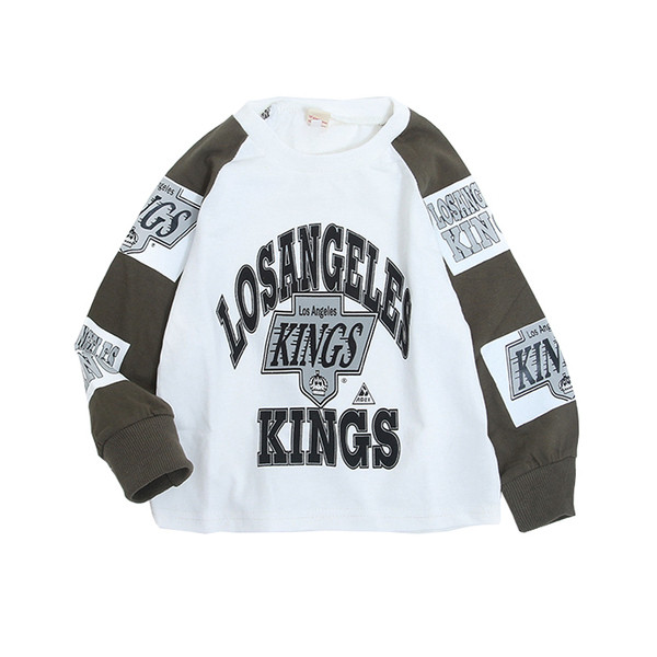 Μοντέρνα παιδική μπλούζα για αγόρια με επιγραφές δύο χρωμάτων