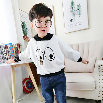 Παιδική μπλούζα με εφαρμογή και κουκούλα για αγόρια