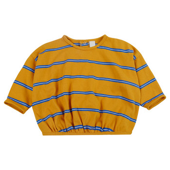 Καθημερινή παιδική ριγέ μπλούζα σε κίτρινο χρώμα