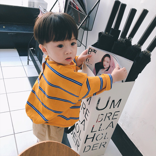 Napi csíkos gyerekblúz sárga színben