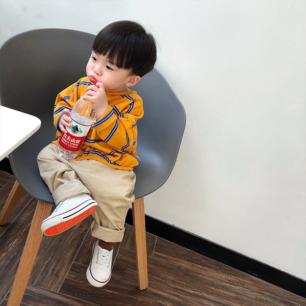 Napi csíkos gyerekblúz sárga színben