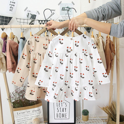 Lezser gyerekruha széles modell színes motívumokkal, két színben