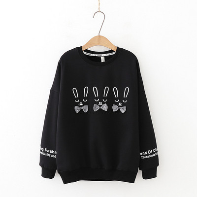 Μοντέρνα παιδική μπλούζα  για κορίτσια σε λευκό, κίτρινο, μαύρο και κόκκινο χρώμα