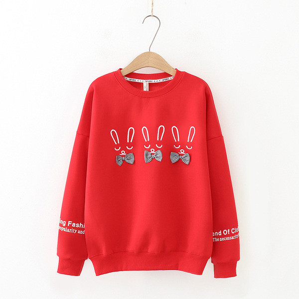 Μοντέρνα παιδική μπλούζα  για κορίτσια σε λευκό, κίτρινο, μαύρο και κόκκινο χρώμα