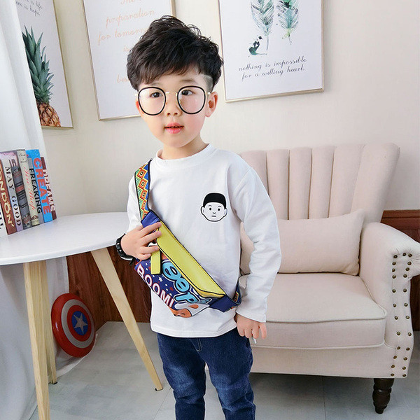 Lezser gyerek blúz fiúknak fehér színben