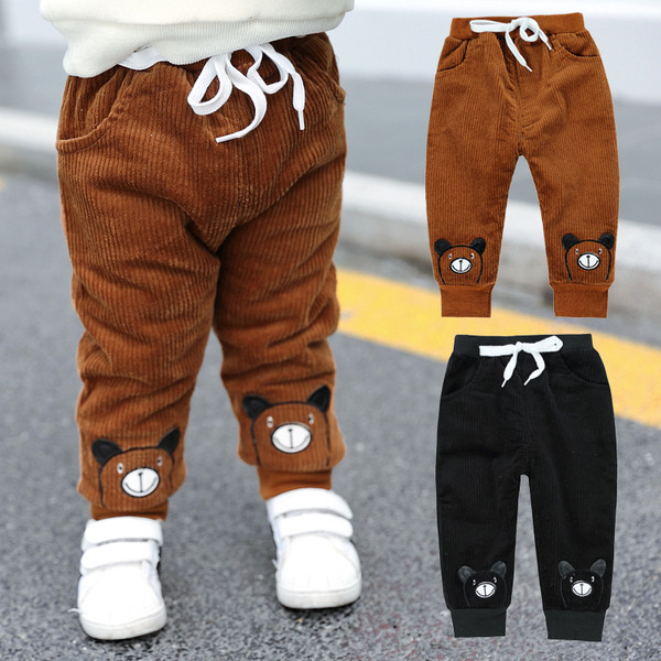 Vastag gyereknadrág fiúknak két színben hímzéssel