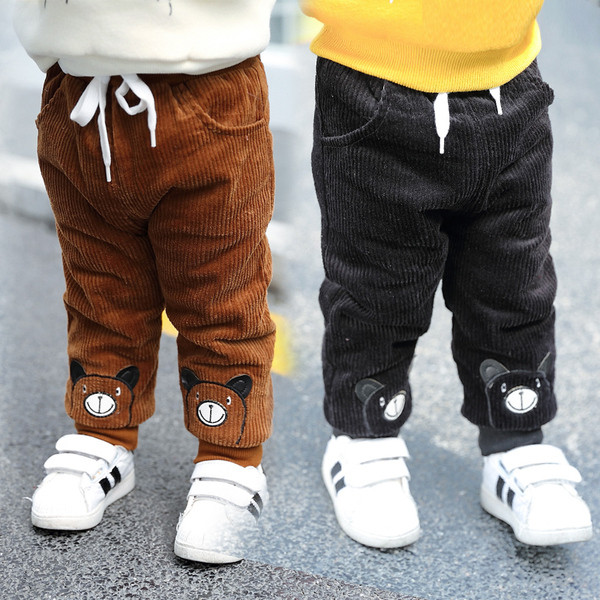 Vastag gyereknadrág fiúknak két színben hímzéssel