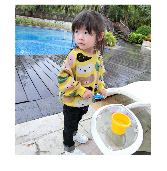 Bluza pentru fete pentru copii cu motive florale de culoare si gri