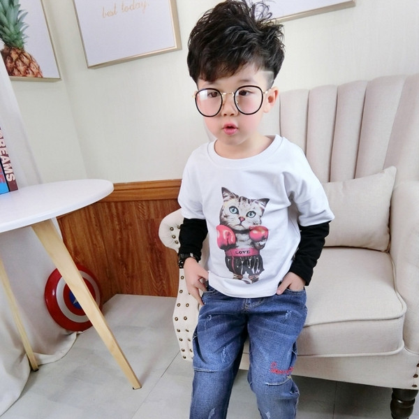 Bluza pentru copii cu maneci lungi si aplicatie pentru baieti