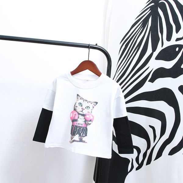 Bluza pentru copii cu maneci lungi si aplicatie pentru baieti