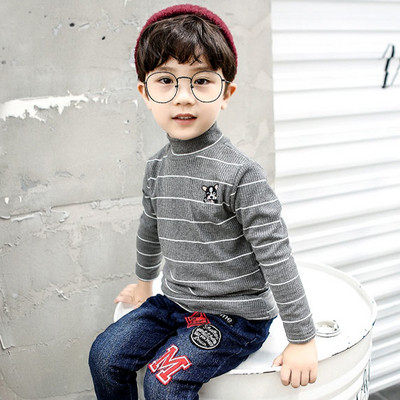 Alkalmi gyerek csíkos blúz három színben hímzéssel