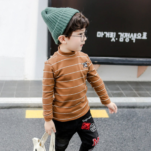 Alkalmi gyerek csíkos blúz három színben hímzéssel