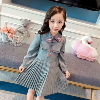 Μοντέρνο παιδικό φόρεμα  σε γκρι χρώμα